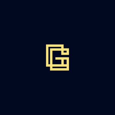 Modern G harfi logo vektör tasarım şablonu