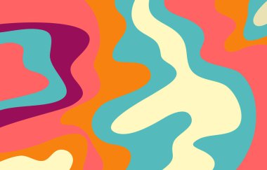 Renkli Groovy arkaplan tasarımı kavramı