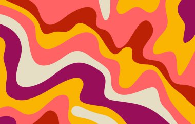 Renkli Groovy arkaplan tasarımı kavramı