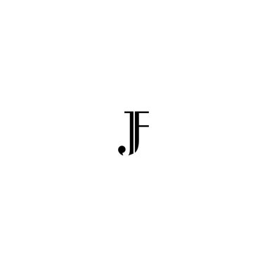 Initial JF logo vector design template clipart