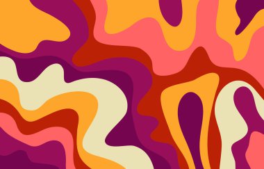 Renkli Groovy arkaplan tasarımı kavramı