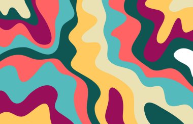 Renkli Groovy arkaplan tasarımı kavramı