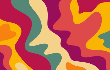 Renkli Groovy arkaplan tasarımı kavramı