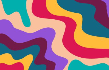 Renkli Groovy arkaplan tasarımı kavramı