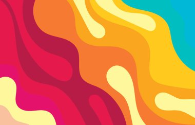 Renkli Groovy arkaplan tasarımı kavramı