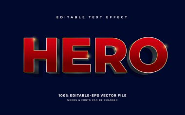 Kahraman düzenlenebilir metin efekti şablonu