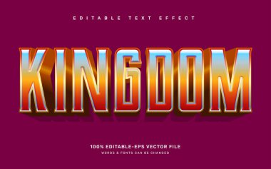 Retro Kingdom düzenlenebilir metin efekti şablonu