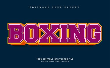 Düzenlenebilir metin efekti şablonu boks yapılıyor