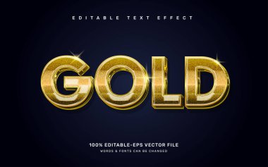 Zarif Altın Krom düzenlenebilir metin efekti şablonu