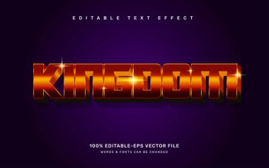 Altın Krallığı düzenlenebilir metin efekti şablonu