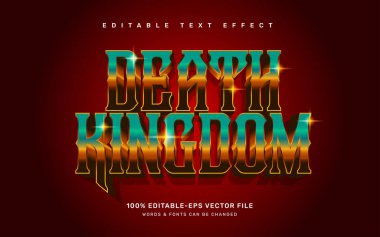 Death Kingdom düzenlenebilir metin efekti şablonu