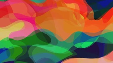 Soyut psychedelic groovy arkaplan canlandırma videosu