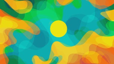 Soyut psychedelic groovy arkaplan canlandırma videosu