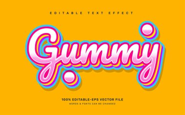 Şekerli şekerleme düzenlenebilir metin efekti şablonu