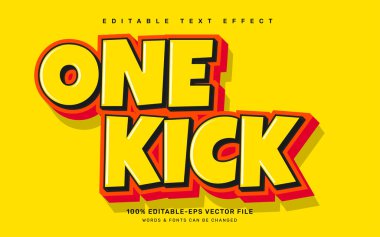 Bir tekmelenebilir metin efekti şablonu