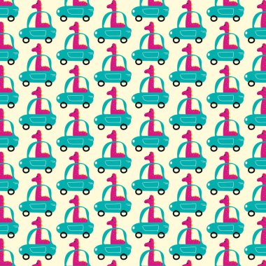 Duvar kağıdı, arkaplan, kumaş ve tekstil için sevimli dinozor vektör tasarımı