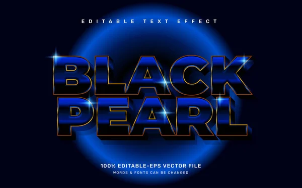 Siyah inci düzenlenebilir metin efekti şablonu