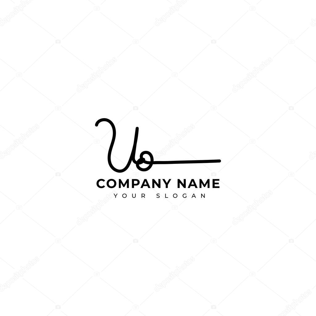 Uo Initial signature logo vector design