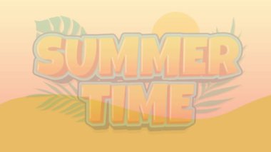 Pazarlama tanıtımı için yaz saati işareti animasyonu