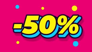 Pazarlama tanıtımı için% 50 indirimli imza animasyonu