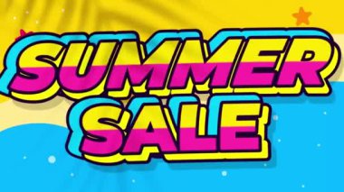 Pazarlama tanıtımı için yaz indirimi işareti animasyonu