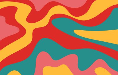 Renkli Groovy arkaplan tasarımı kavramı