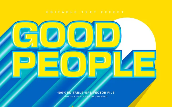 stock vector Good people editable text effect template