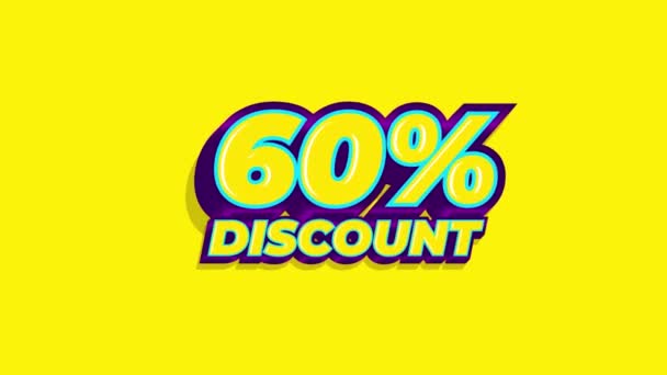 Discount Sign Animation Marketing Promotion — Stock Video