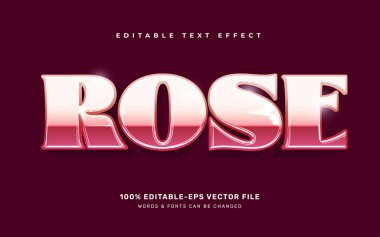 Altın gül düzenlenebilir metin efekti şablonu