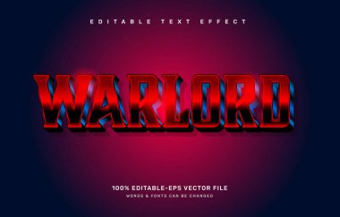 Warlord düzenlenebilir metin efekti şablonu