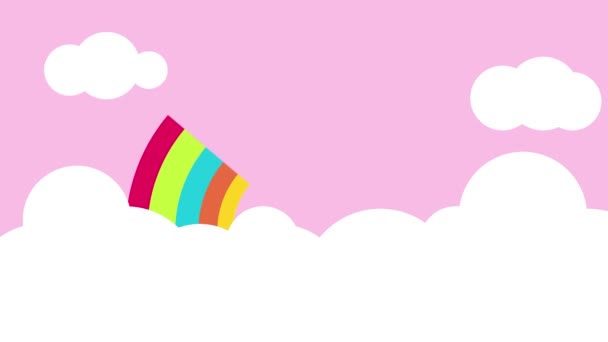 Rainbow Animation Video Loop Rörelse Grafisk Bakgrund — Stockvideo