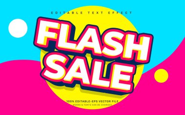 Flash satışı düzenlenebilir metin efekti şablonu