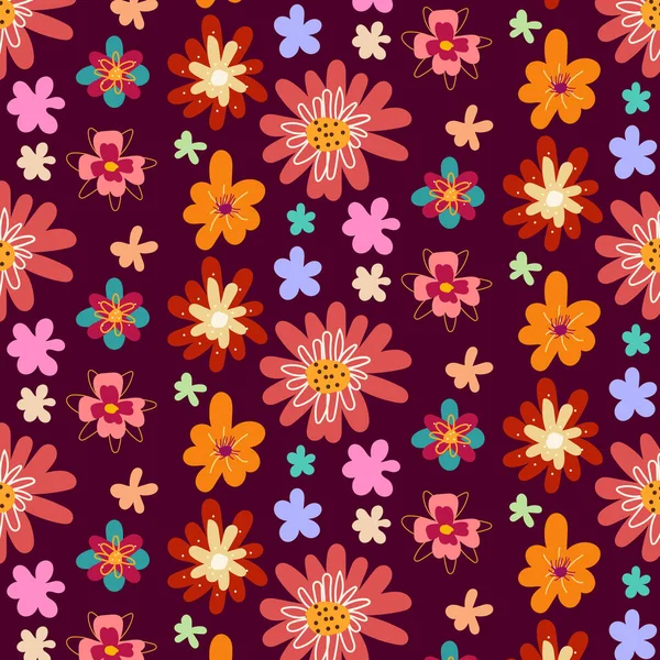 Renkli çiçeksiz desenli. Kumaş, baskı, tekstil ve duvar kağıdı için
