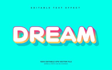 Rüya Düzenlenebilir Metin Efekti Şablonu