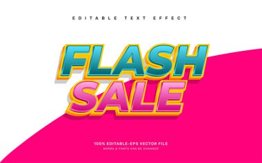 Flash satışı düzenlenebilir metin efekti şablonu