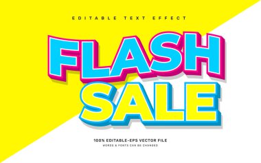 Flash satışı düzenlenebilir metin efekti şablonu