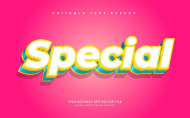 Özel düzenlenebilir metin efekti şablonu