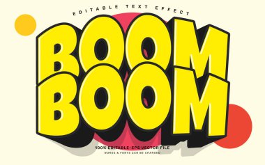 Boom Comic editable text effect template clipart