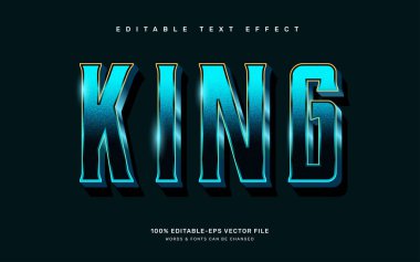 King editable text effect template clipart