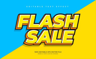 Flash satışı düzenlenebilir metin efekti şablonu