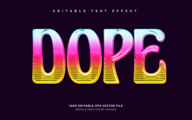 Renkli Dope metin efekti, moda düzenlenebilir metin efekti
