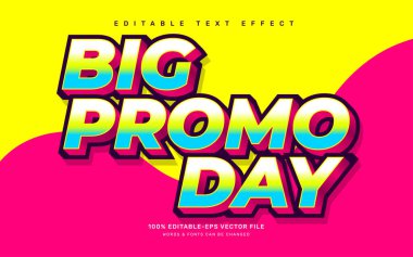 Big promo day editable text effect template clipart