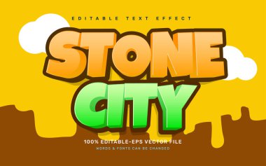 Stone city editable text effect template clipart