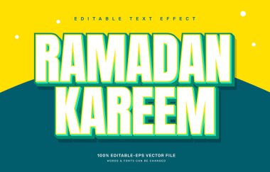 Ramazan düzenlenebilir metin efekti şablonu