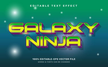 Galaxy ninja düzenlenebilir metin efekti şablonu