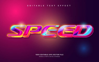 Renkli Hızlı düzenlenebilir metin efekti şablonu