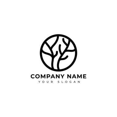 Simple and modern Tree logo vector design template clipart