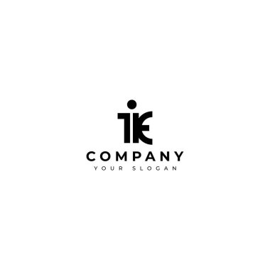Modern Harf ie logo vektör tasarım şablonu