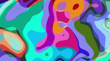 Renkli Soyut Arkaplan Canlandırma Videosu, Kusursuz Döngüsüz Döngülü Hareket Arkaplanı