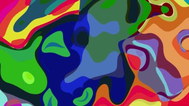 Renkli Soyut Arkaplan Canlandırma Videosu, Kusursuz Döngüsüz Döngülü Hareket Arkaplanı